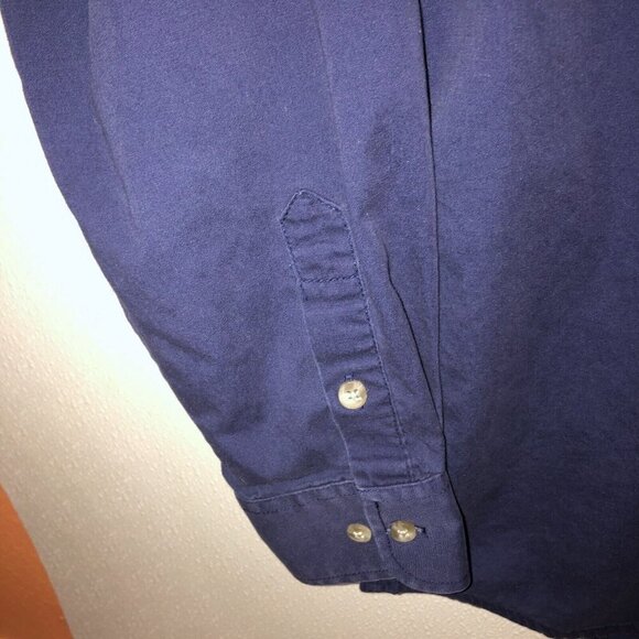Wrangler Mens Medium??  Blue Long Sleeve Button Pockets Embroidery Western Shirt - Picture 5 of 9
